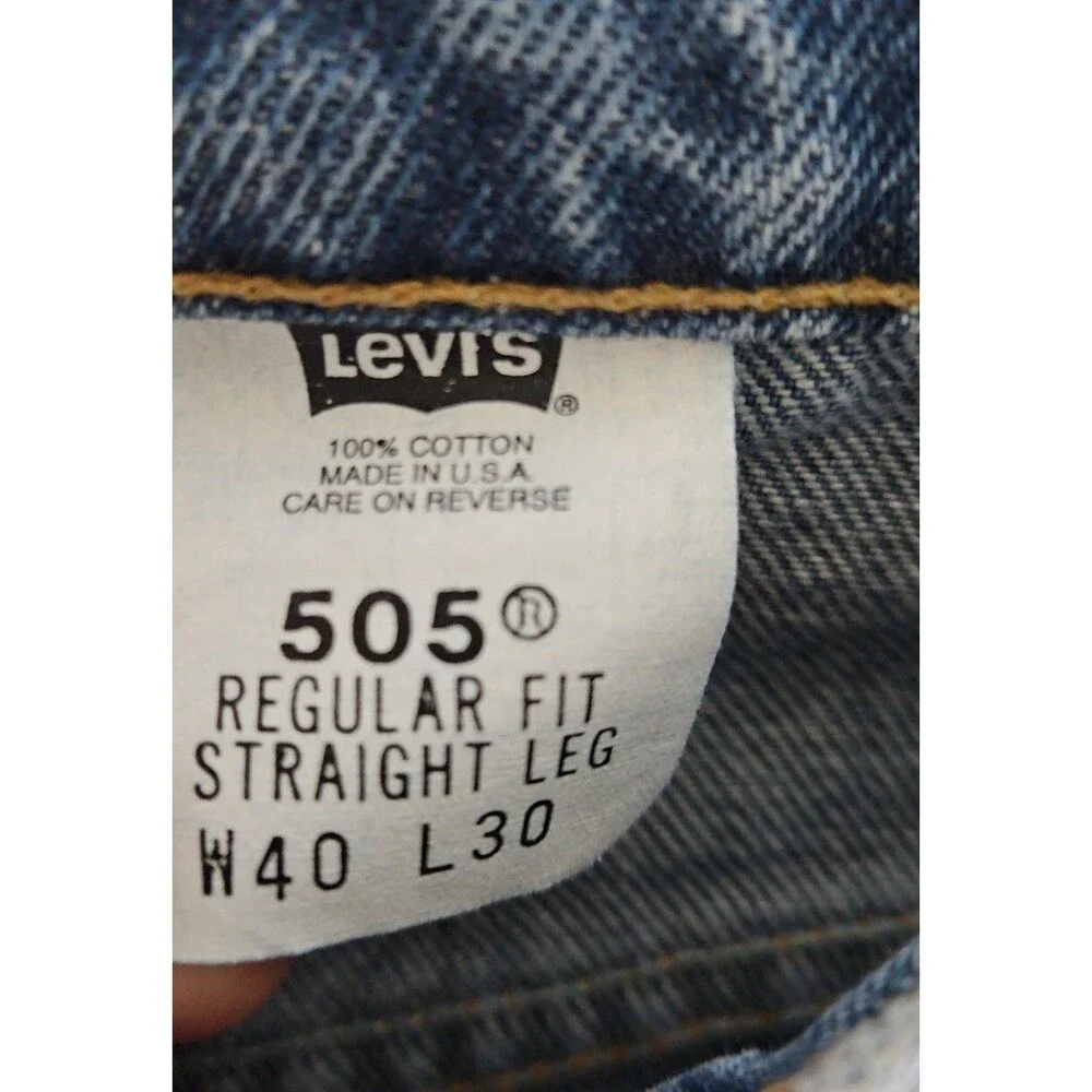 NOS Vintage Levi’s Orange Tab 505 Jeans 40x30 Made In USA Regular Straight Fit